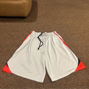 EUC! Men's Athletic Mesh Nike XXL Shorts White with Red Trim